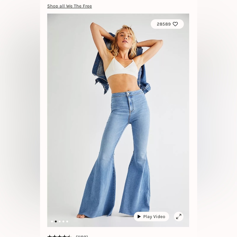 Free People Just Float on Flare jeans size 26R